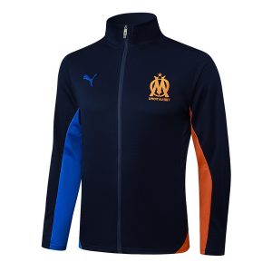 Vêtements De Sport Con Zip Larga Marseille 2024 2025 Bleu Marine