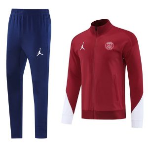 Ensemble Complet Vêtements De Sport Con Zip Larga Paris Saint Germain 2025 2026 Bleu Rouge Blanc