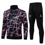 Ensemble Complet Vêtements De Sport Con Zip Larga Paris Saint Germain 2025 2026 Noir Rose