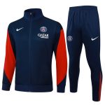 Ensemble Complet Vêtements De Sport Con Zip Larga Paris Saint Germain 2025 2026 Bleu Marine Rouge