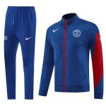 Ensemble Complet Vêtements De Sport Con Zip Larga Paris Saint Germain 2025 2026 Bleu Rouge